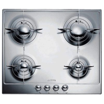 Smeg Piano P64ES 60cm 4 Burner Gas Hob in Stainless Steel Smeg Piano P64ES 60cm 4 Burner Gas Hob in Stainless Steel